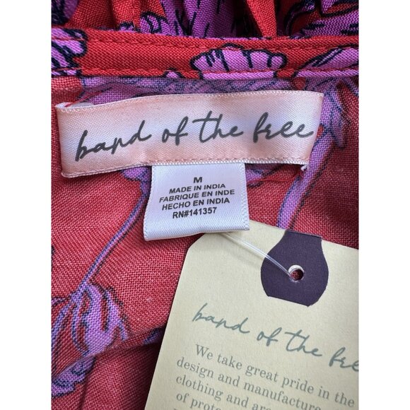 Band of The Free Women's Red Floral Dress Size Medium NWT - Picture 12 of 14